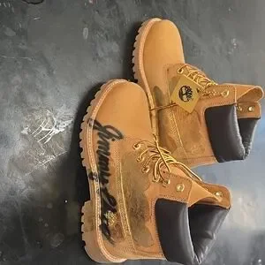 Timberland Tan High-Top Boots Rugged Sole Nubuck Men main image 4